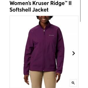 Womens Columbia Kruser Ridge Soft shell Jacket XL Purple Full Zip